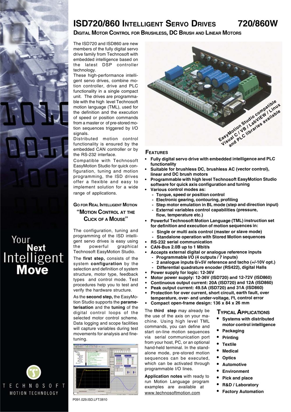 ISD720/860 INTELLIGENT SERVO DRIVES - Technosoft