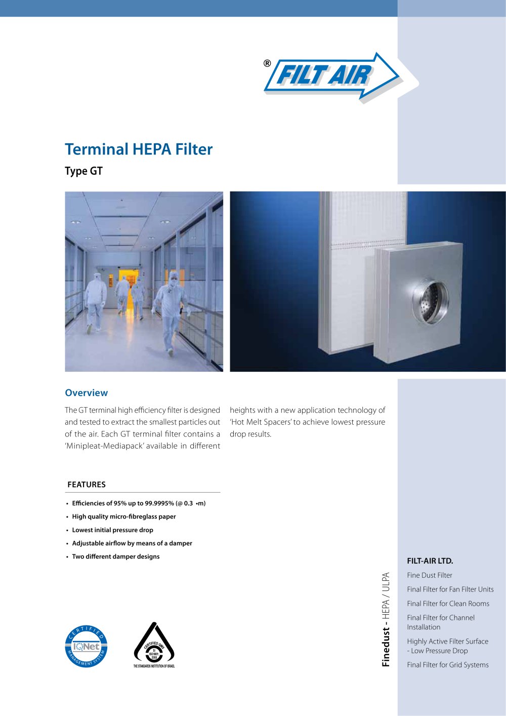 GT Terminal Filters - FILT AIR