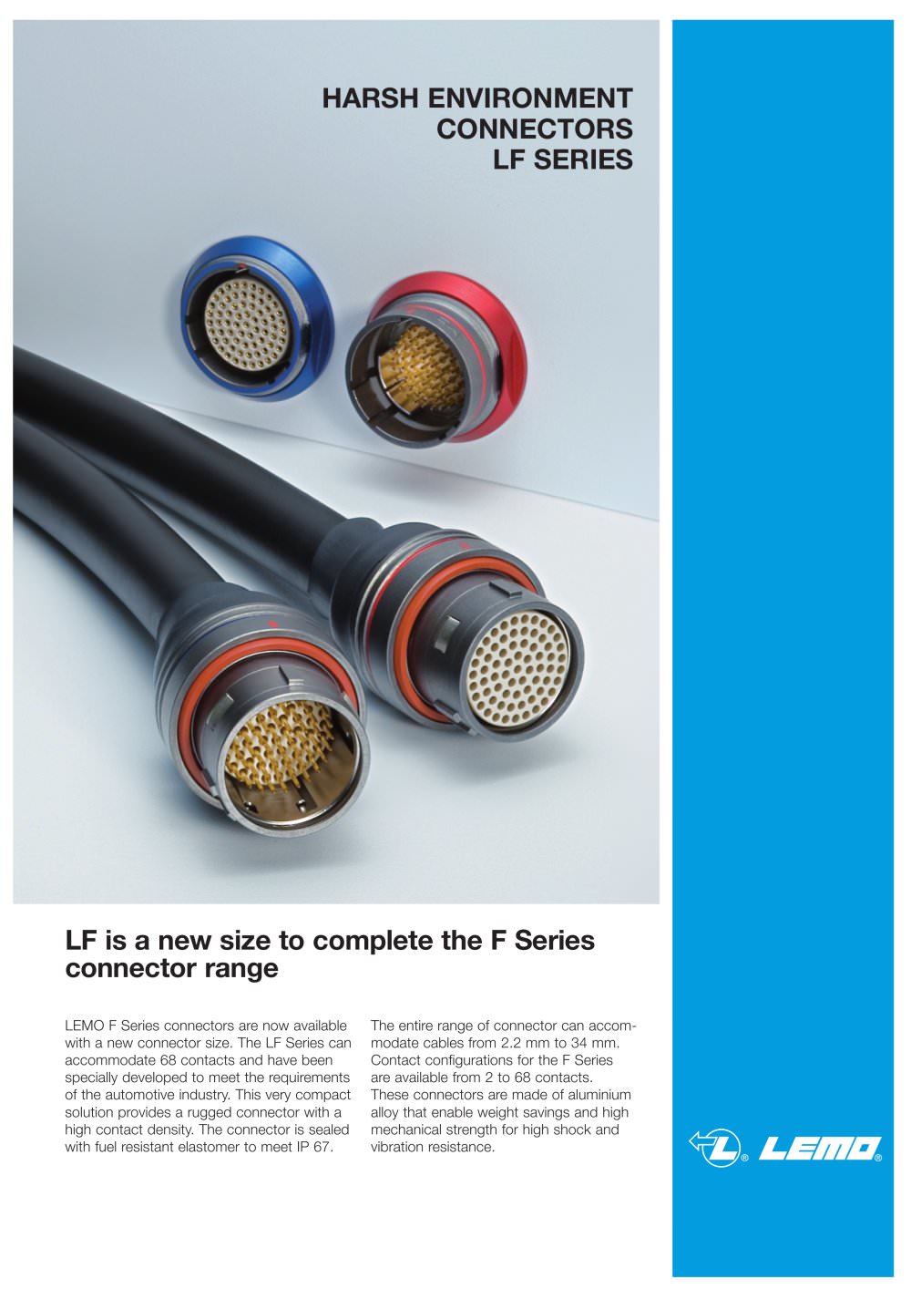 HARSH ENVIRONMENT CONNECTORS LF SERIES - LEMO