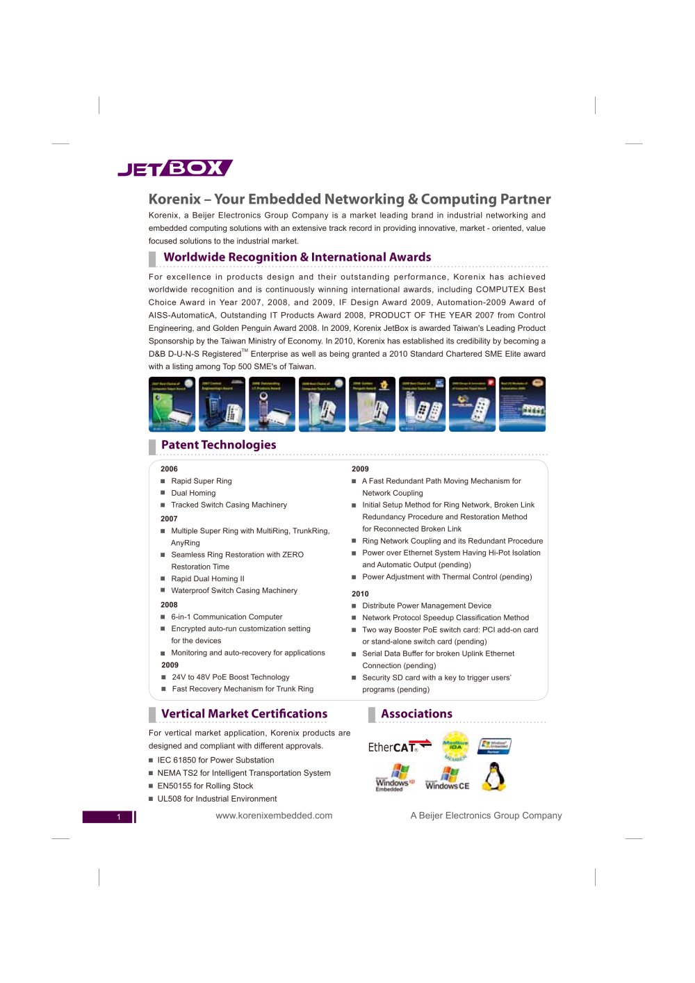 Korenix 2011 Embedded Brochure - Korenix Technology