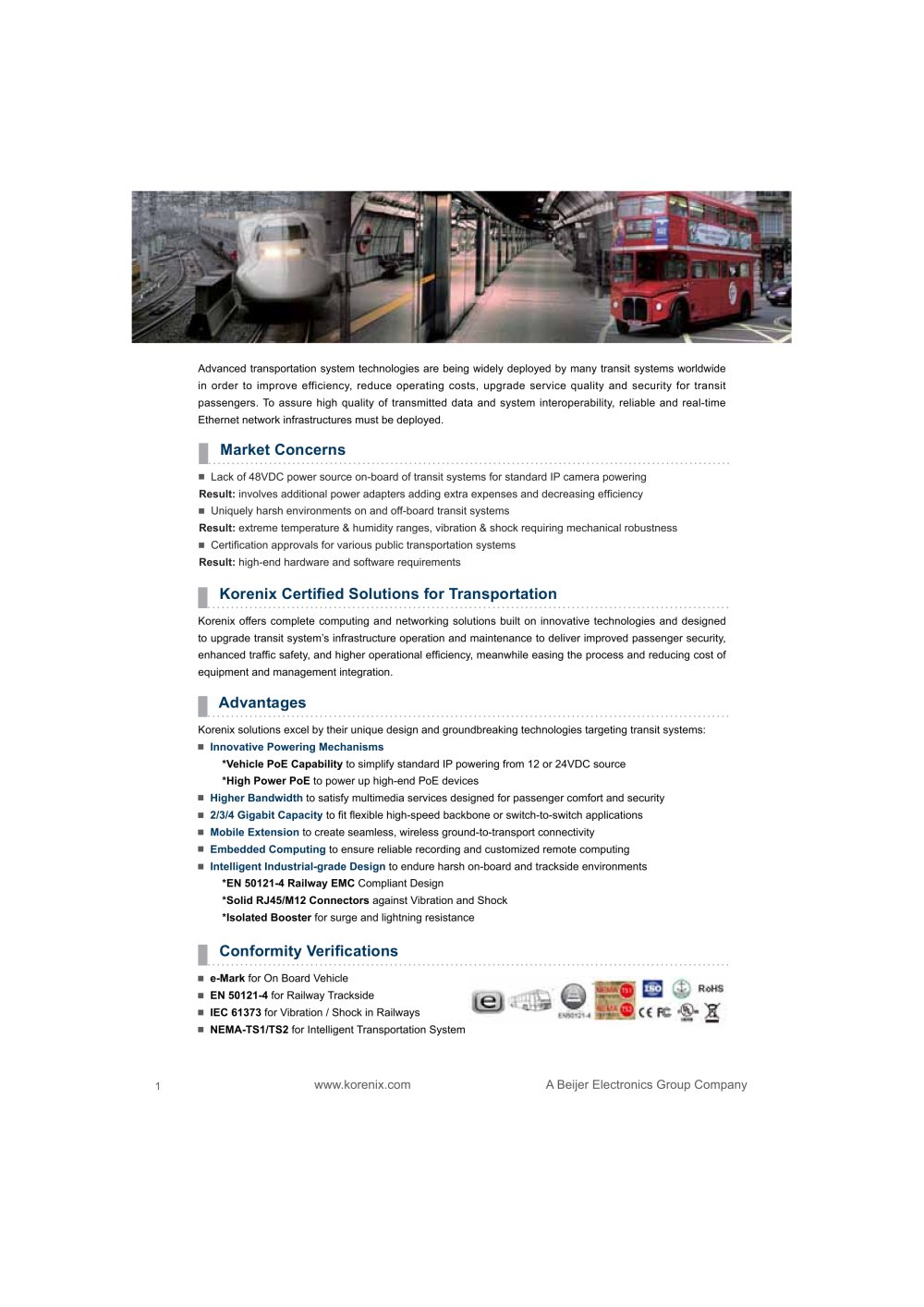 Korenix 2011 Transportation Brochure - Korenix Technology