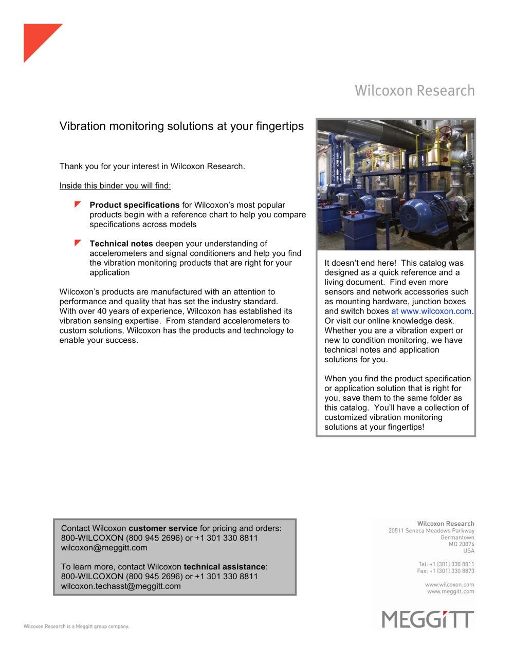Wilcoxon Research full product catalog - Meggitt Sensing Systems - Wilcoxon Research