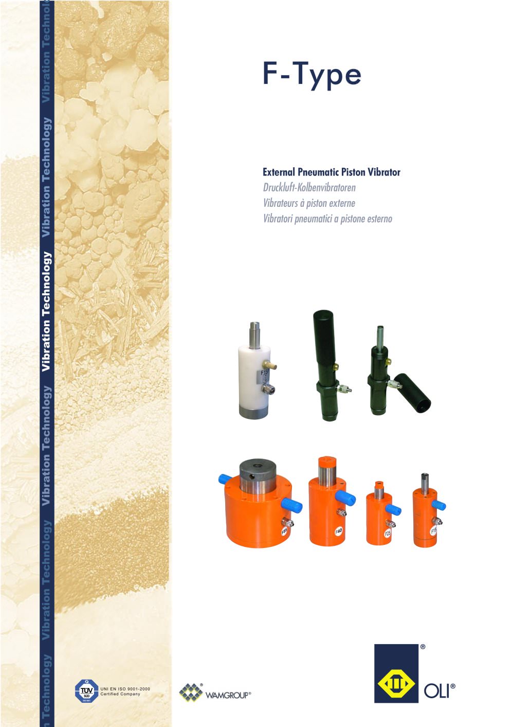 External Pneumatic Piston Vibrator F-TYPE Brochure - WAMGROUP S.p.A