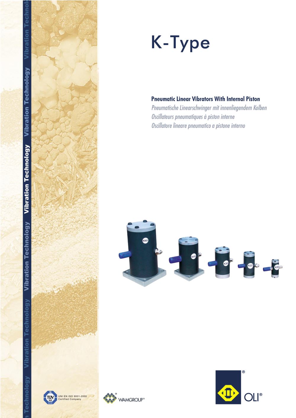 Pneumatic Linear Vibrators With Internal Piston K- Type - WAMGROUP S.p.A