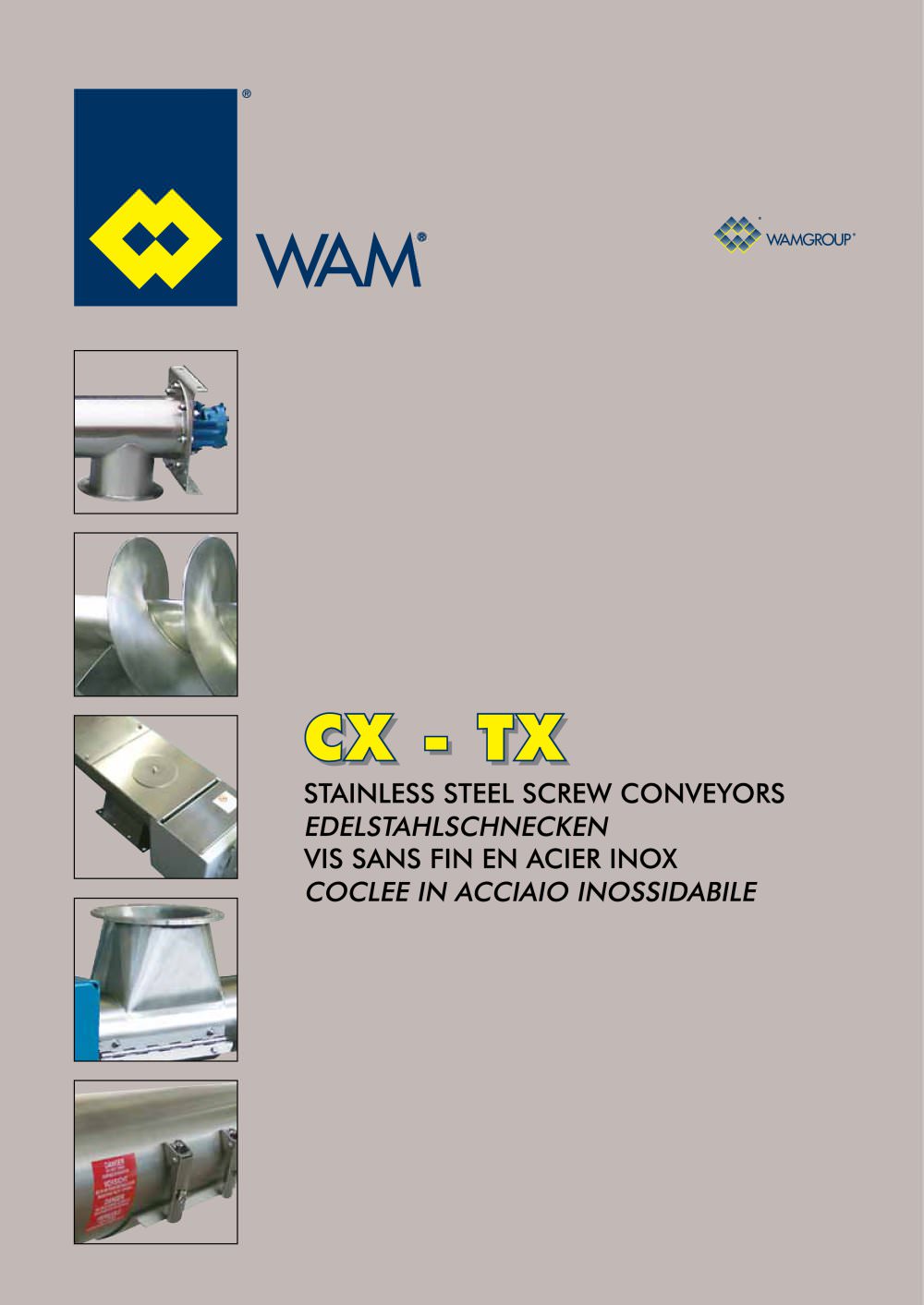 Stainless Steel Screw conveyors CX-TX Brochure - WAMGROUP S.p.A