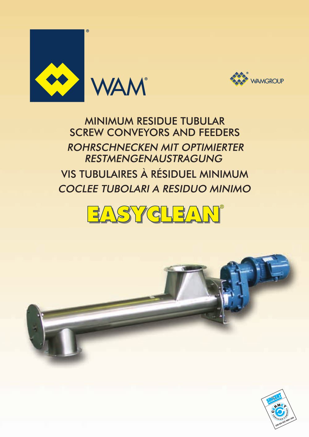 Stainlesse Steel Screw Conveyors CX-TX Brochure - WAMGROUP S.p.A