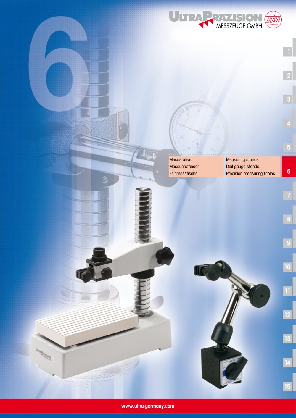 Measuring stands  Dial gauge stands  Precision measuring tables - ULTRA PR&Auml;ZISION MESSZEUGE