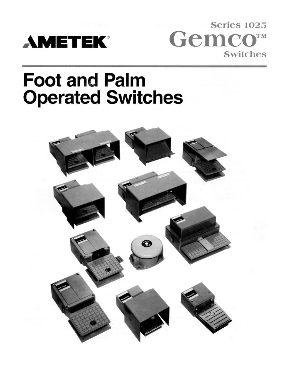 Press Safety Products - 1025 Foot & Palm Switches - AMETEK Automation & Process