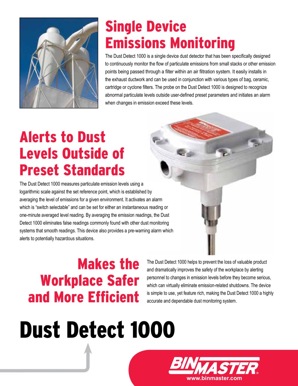 BinMaster Dust Detect 1000 Brochure - BinMaster