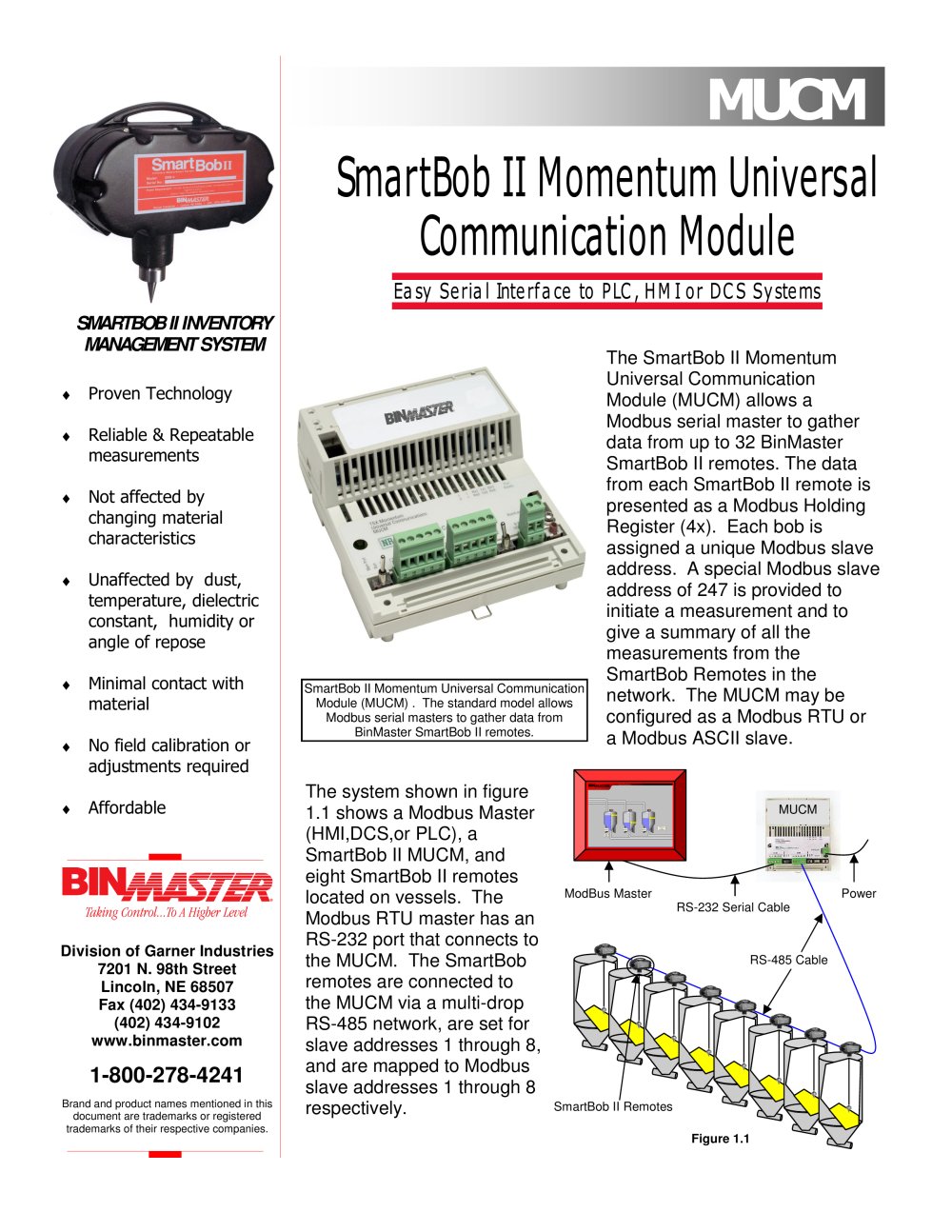 BinMaster SmartBob MUCM Brochure - BinMaster