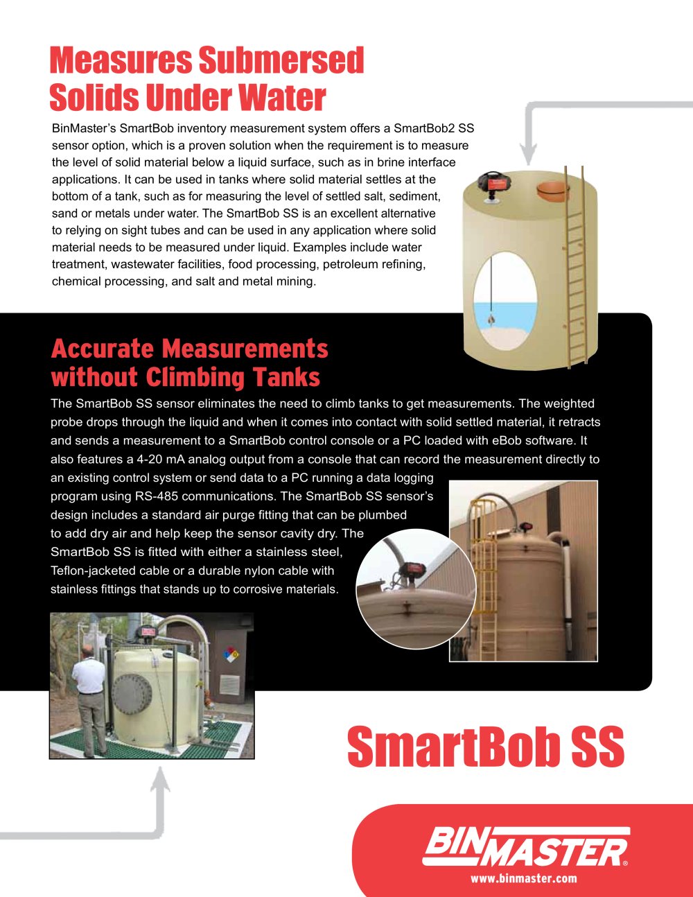 SmartBob Sensor for Submersed Solids - BinMaster