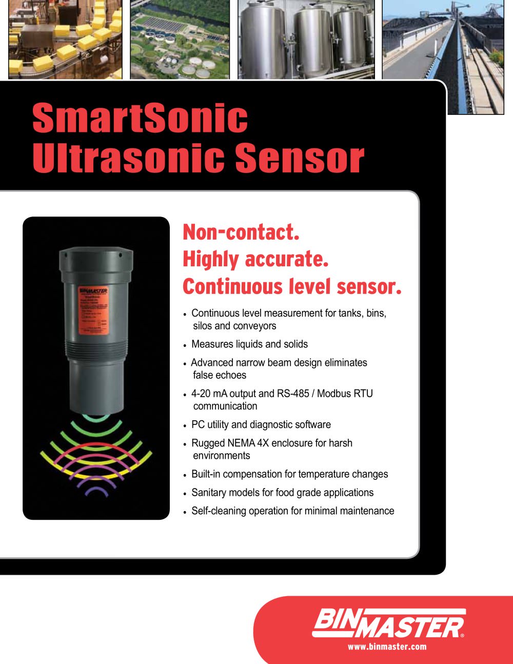 SmartSonic Ultrasonic Level Sensor - BinMaster
