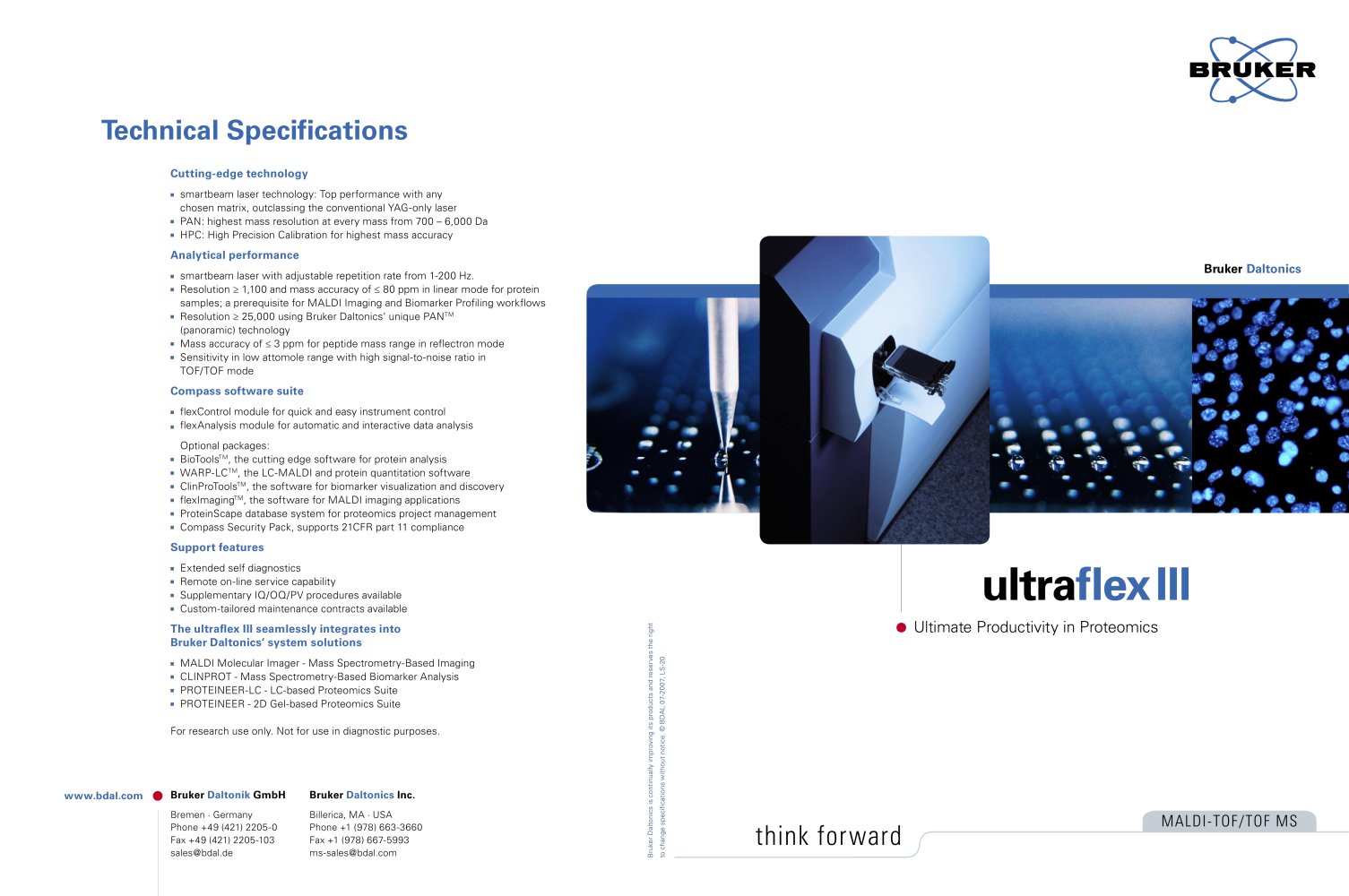 Brochure ultraflex III & ultraflex III TOF/TOF - Bruker Daltonics Inc