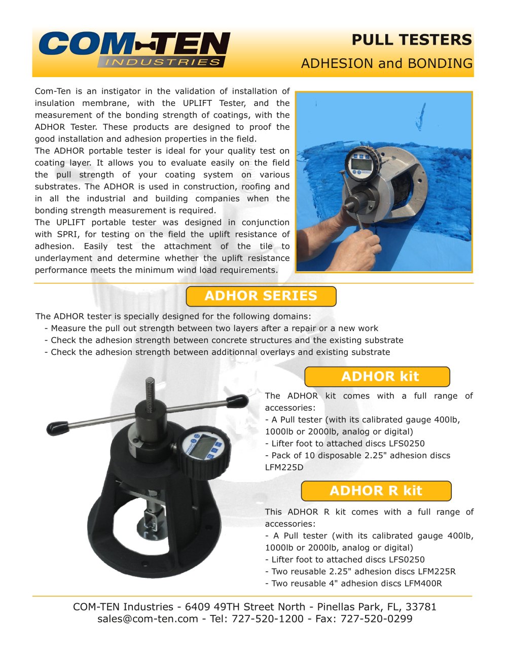 Adhesion tester - Com-Ten Industries