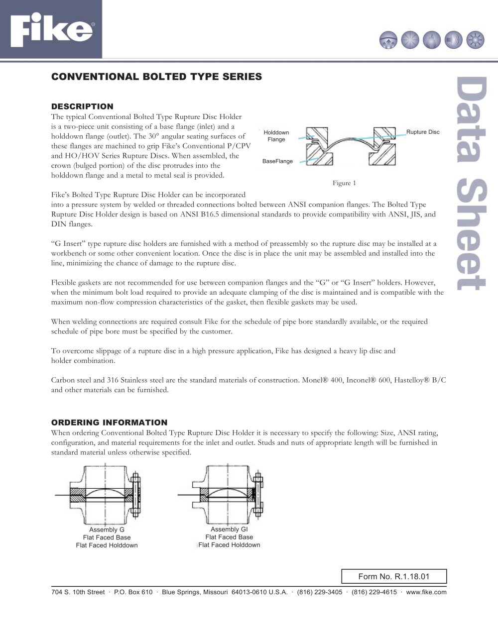 Conventional Bolted Type Series - Fike