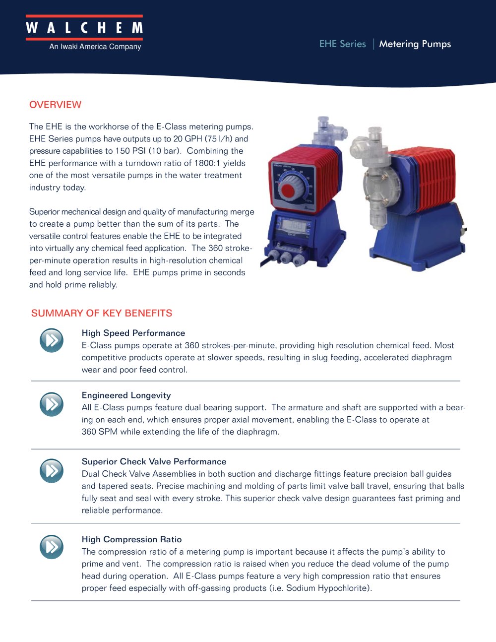 EHE Series | Metering Pumps - Walchem