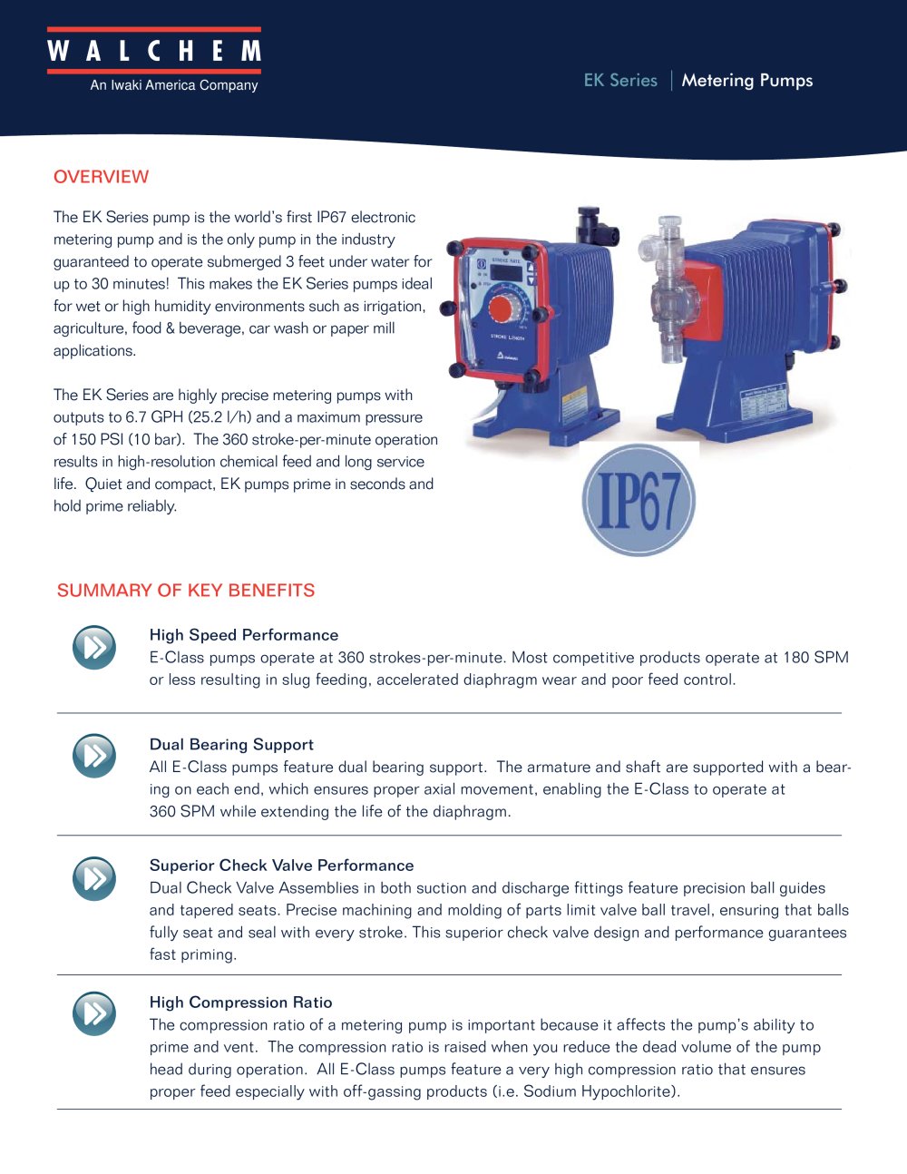 EK Series | Metering Pumps - Walchem
