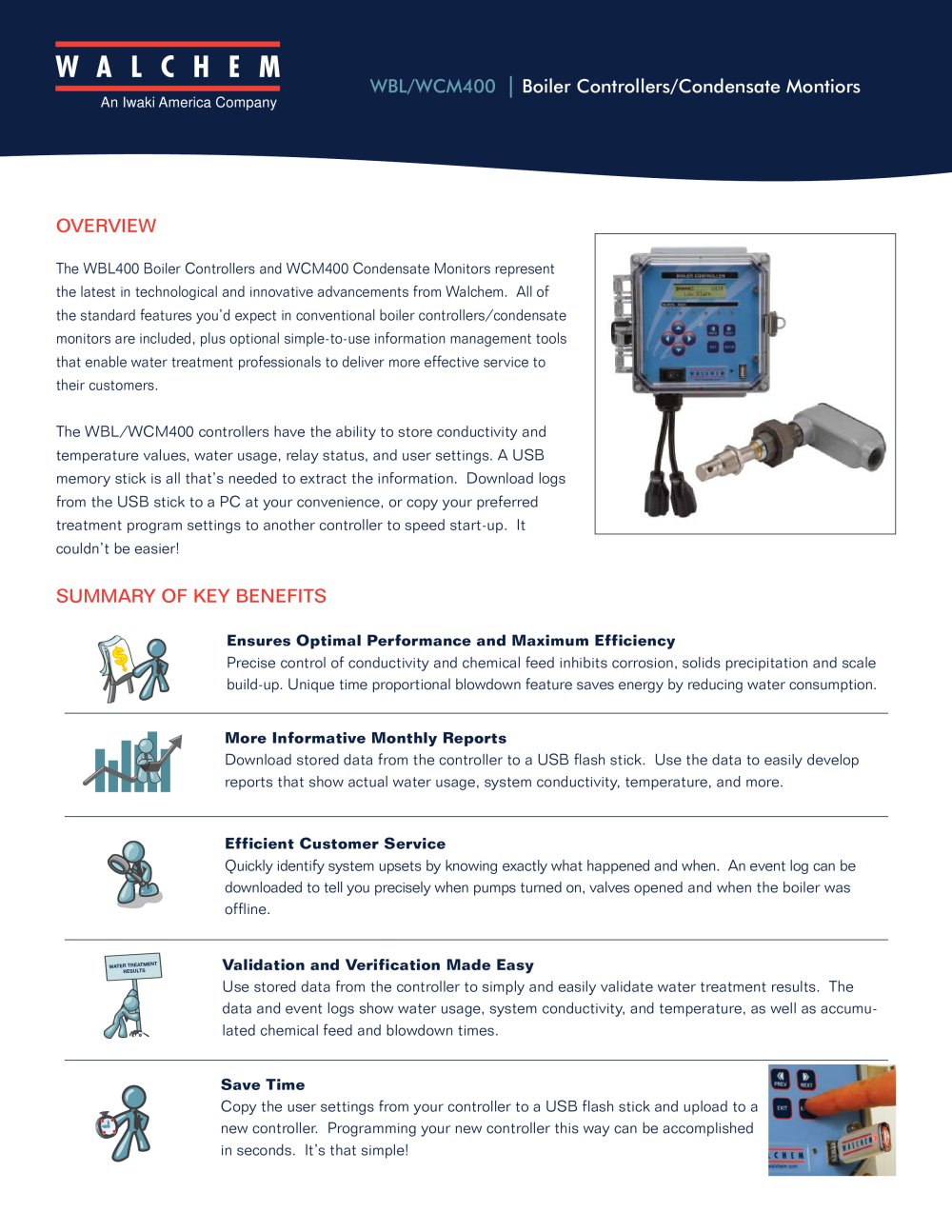 WBL/WCM400 | Boiler Controllers/Condensate Montiors - Walchem