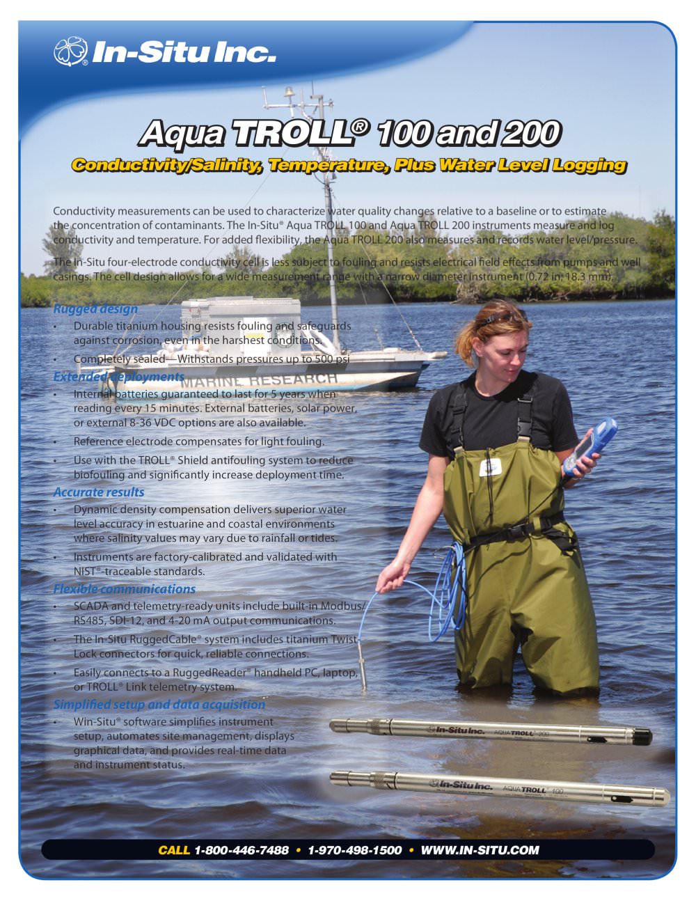 Aqua TROLL 100 and 200 Spec Sheet - In-Situ