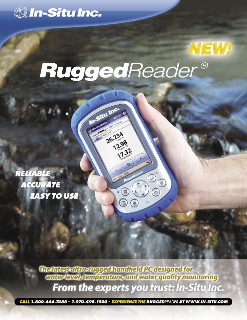 Blue RuggedReader Spec Sheet - In-Situ