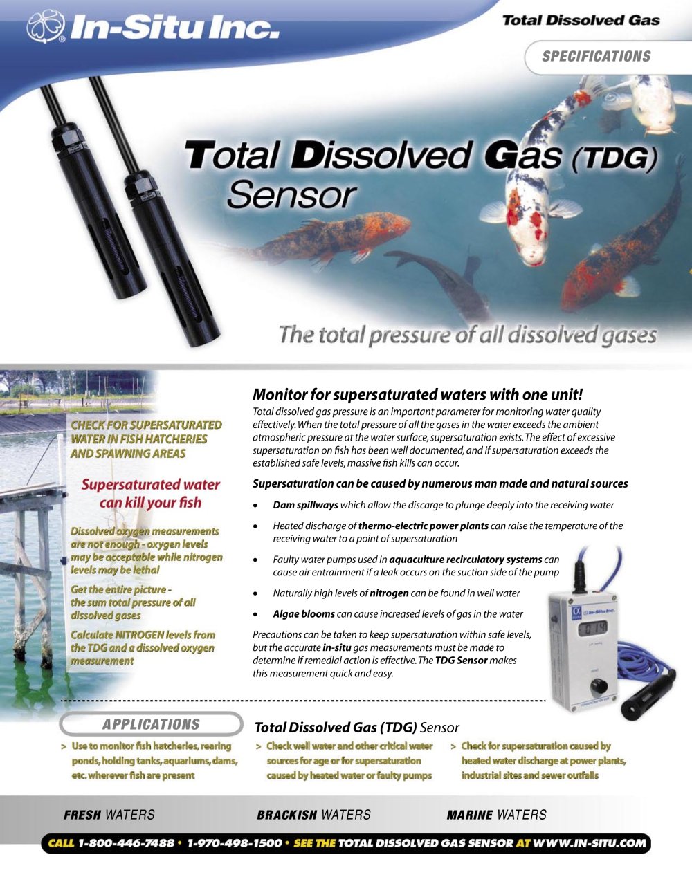 Total Dissolved Gas (TDG) Spec Sheet - In-Situ