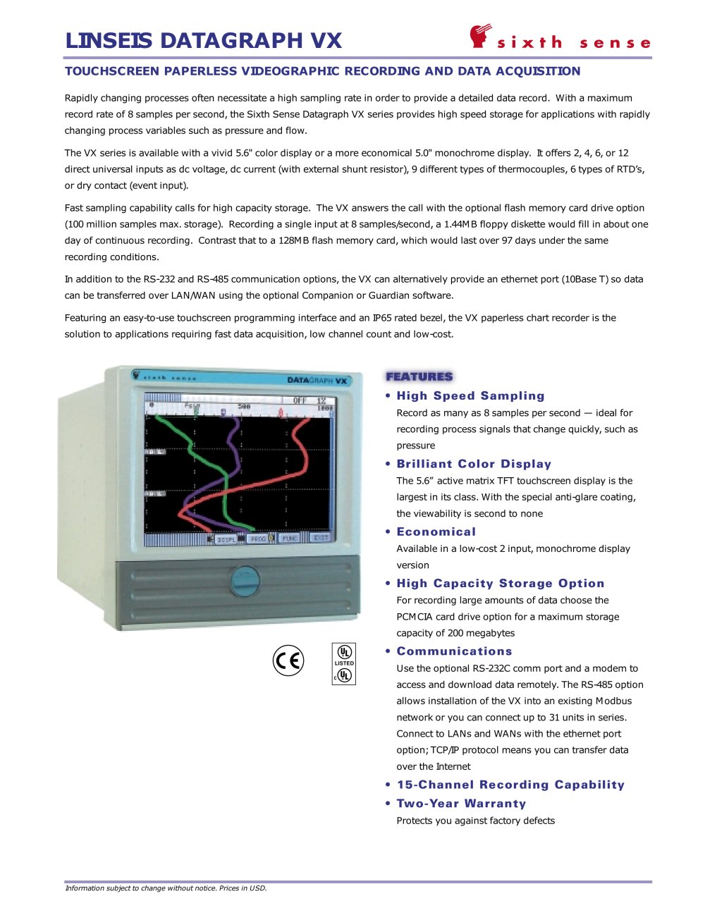 Paperless/Videographic Recorders - Linseis