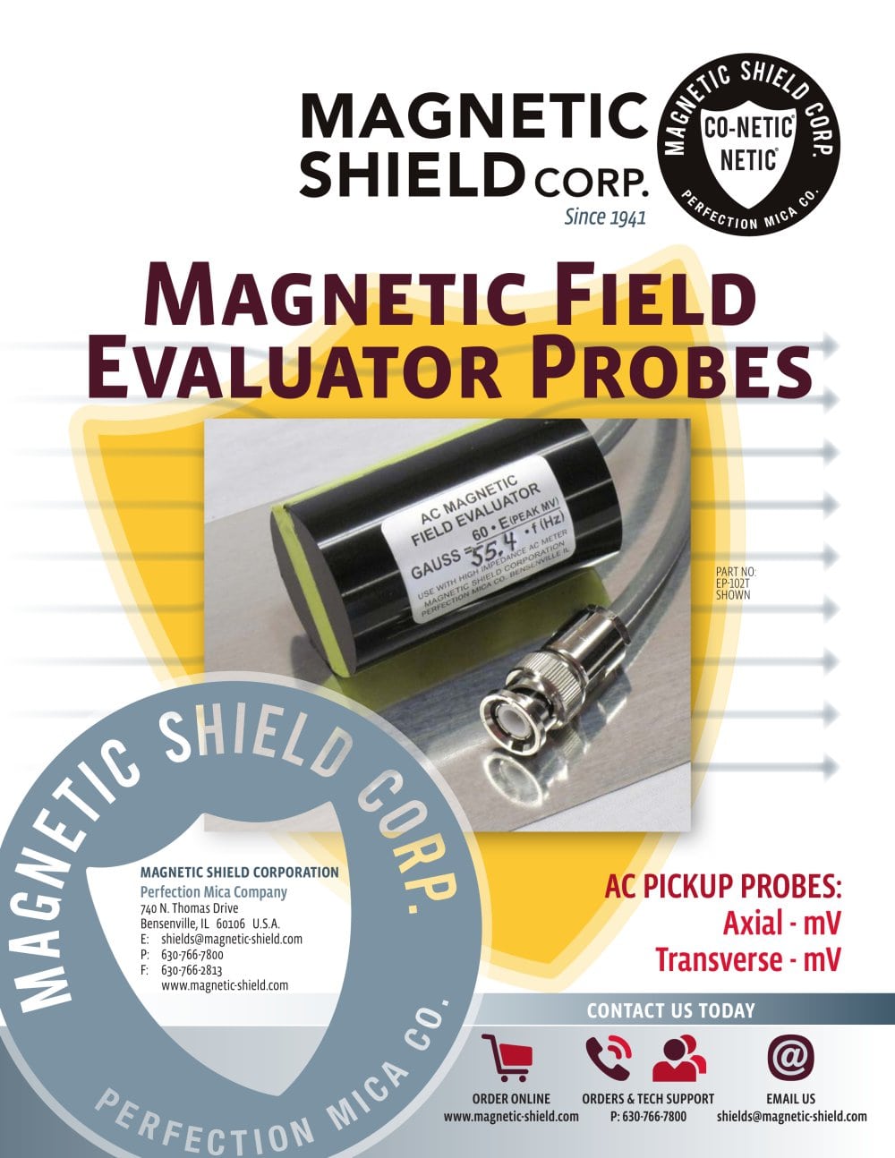 EP-4 AC Magnetic Field Probe - Magnetic Shield