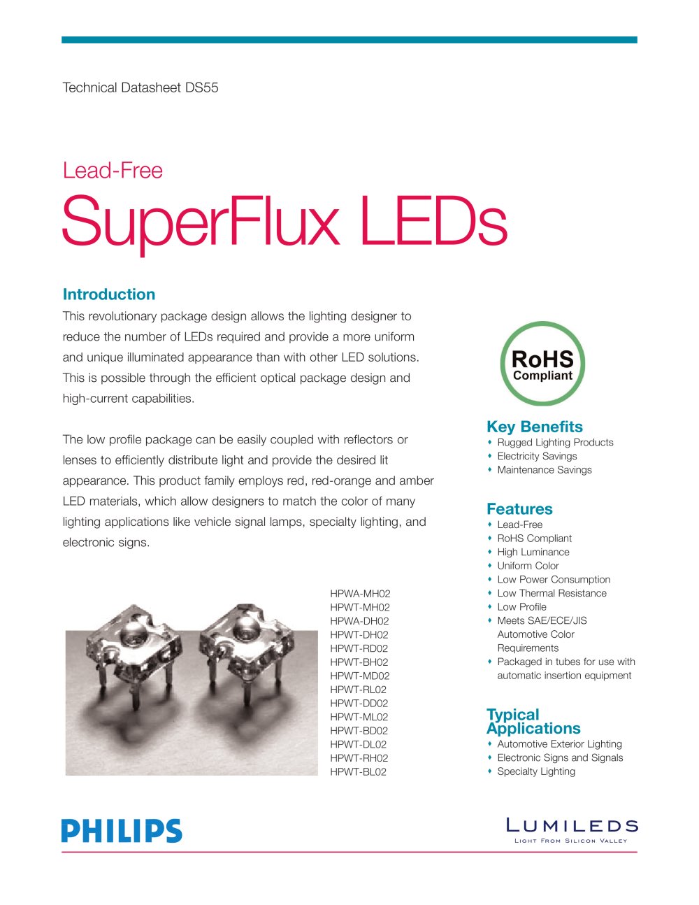 Lead Free SuperFlux LEDs - Philips Lumileds Lighting Company