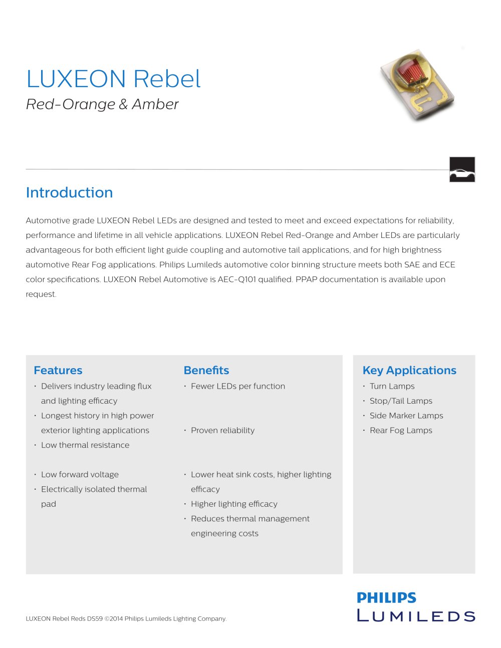 LUXEON Rebel Automotive Specification - Philips Lumileds Lighting Company