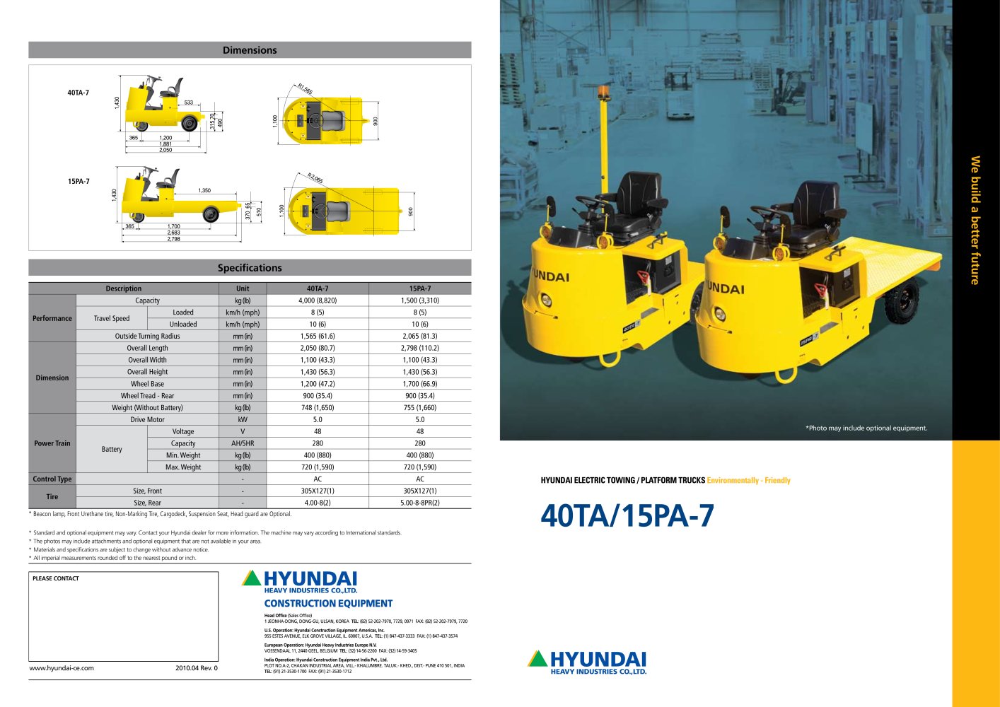 40TA/15PA-7 - Hyundai Construction Equipment Americas, Inc.