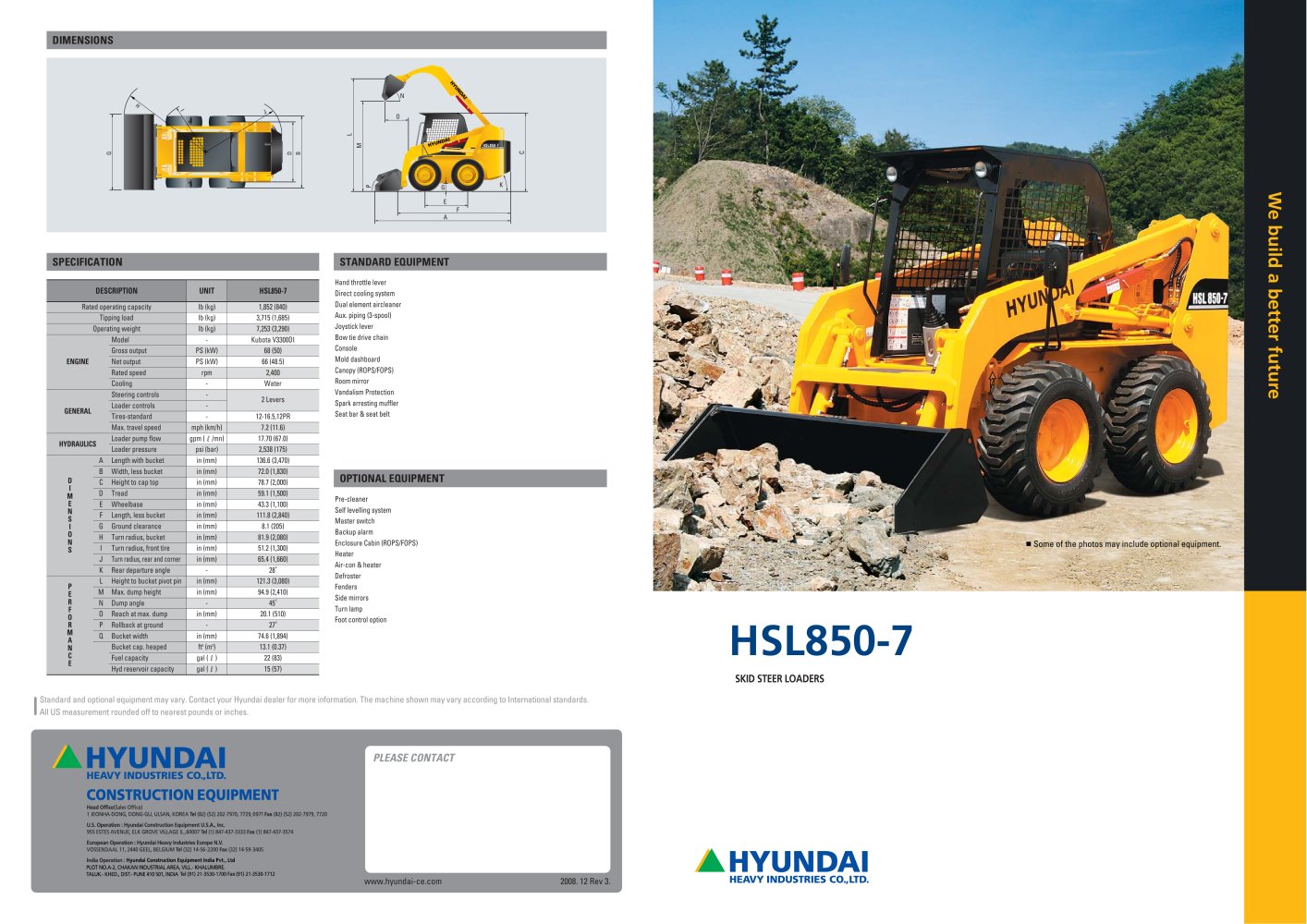 HSL850-7 - Hyundai Construction Equipment Americas, Inc.