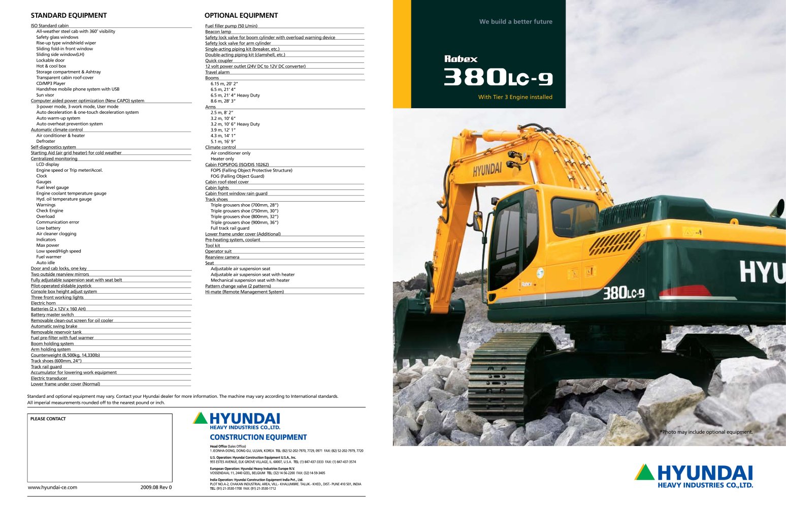 R380LC-9 - Hyundai Construction Equipment Americas, Inc.