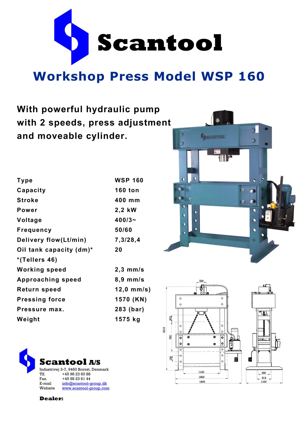 Workshop Press Model WSP 160 - Scantool Group