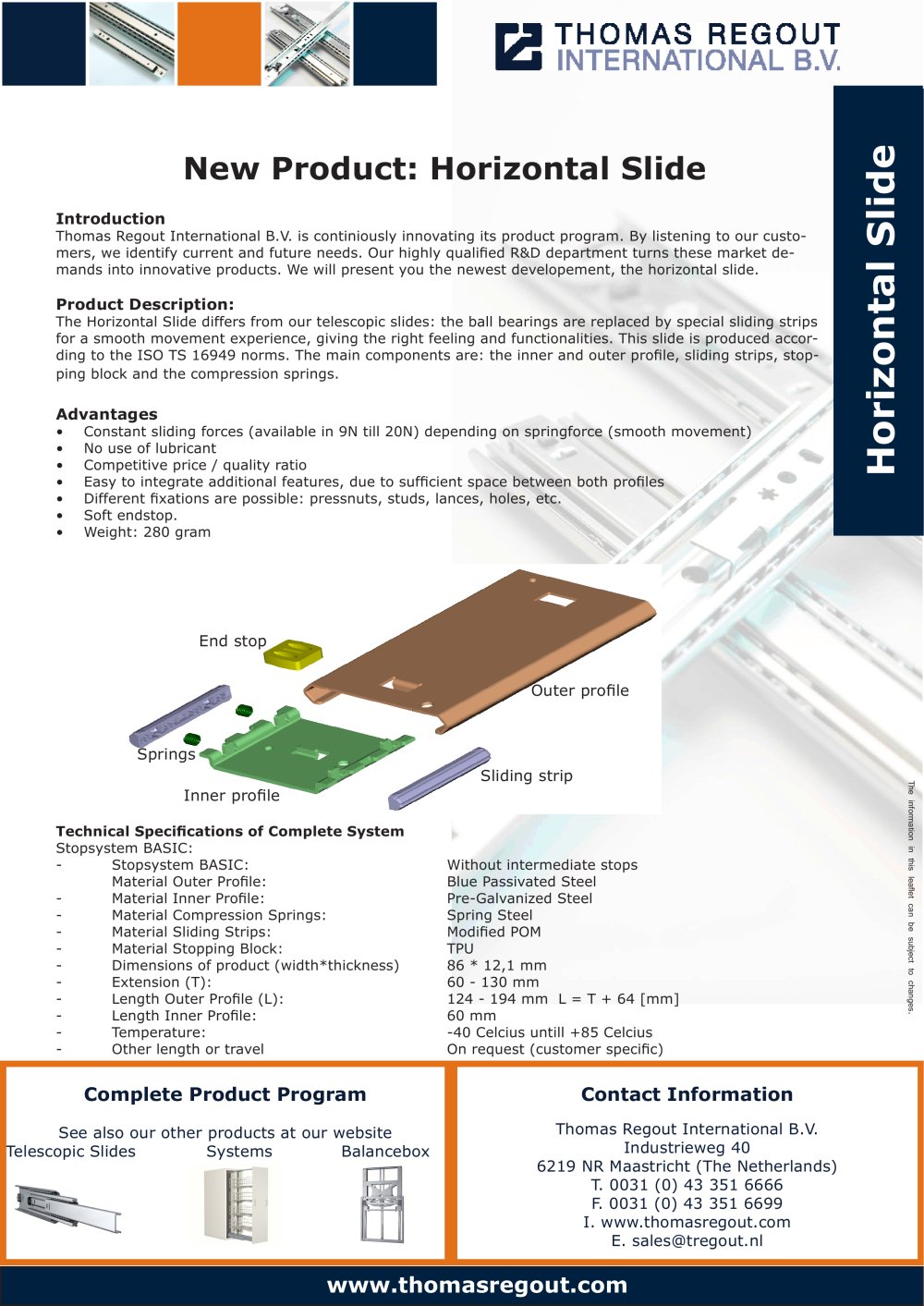 Product leaflet HAS - Thomas Regout