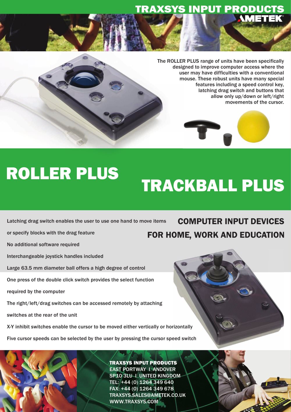 ROLLER PLUS & JOYSTICK PLUS - Traxsys Input Products