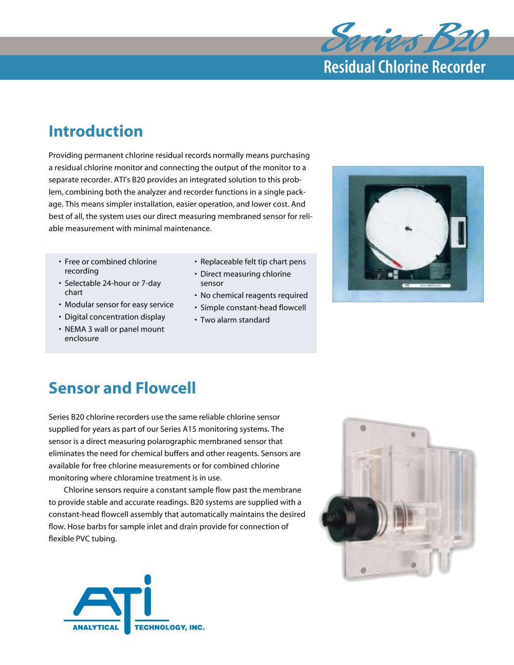 Analytical Technology B20 Residual Chlorine Recorder - Analytical Technology