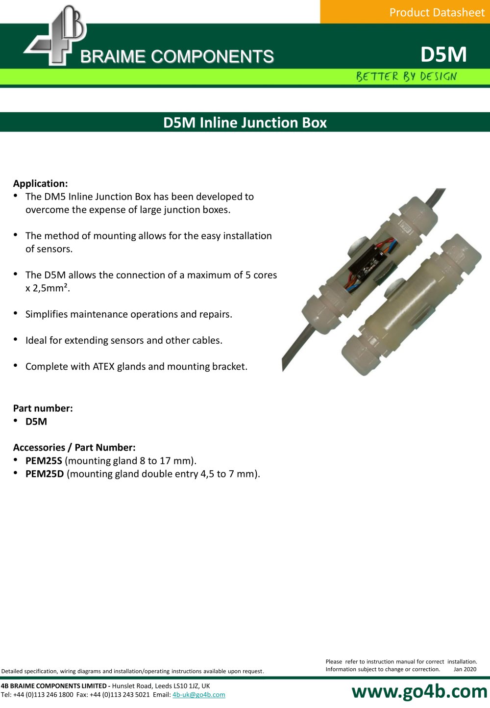 4B Braime Elevator Components - 4731, 14158