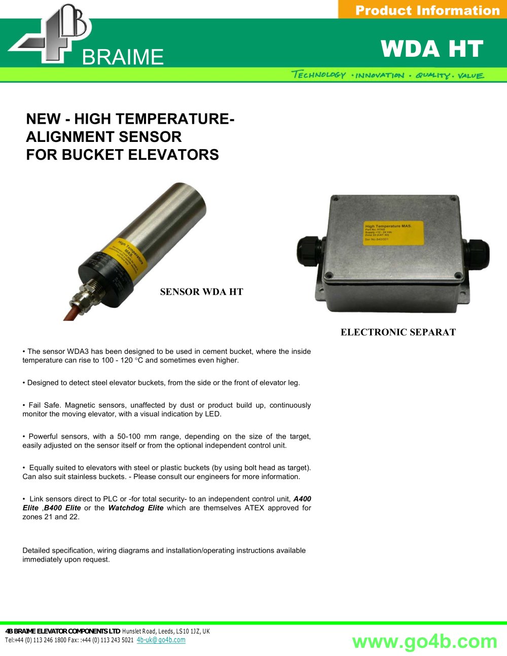 4B Braime Elevator Components - 3084, 5385, 14158, 17217