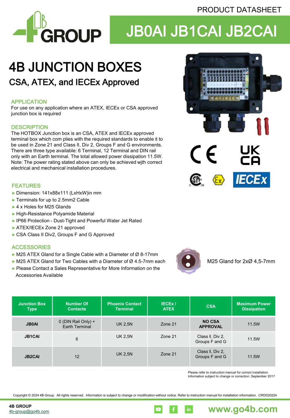 4B Braime Elevator Components - 4731, 14158