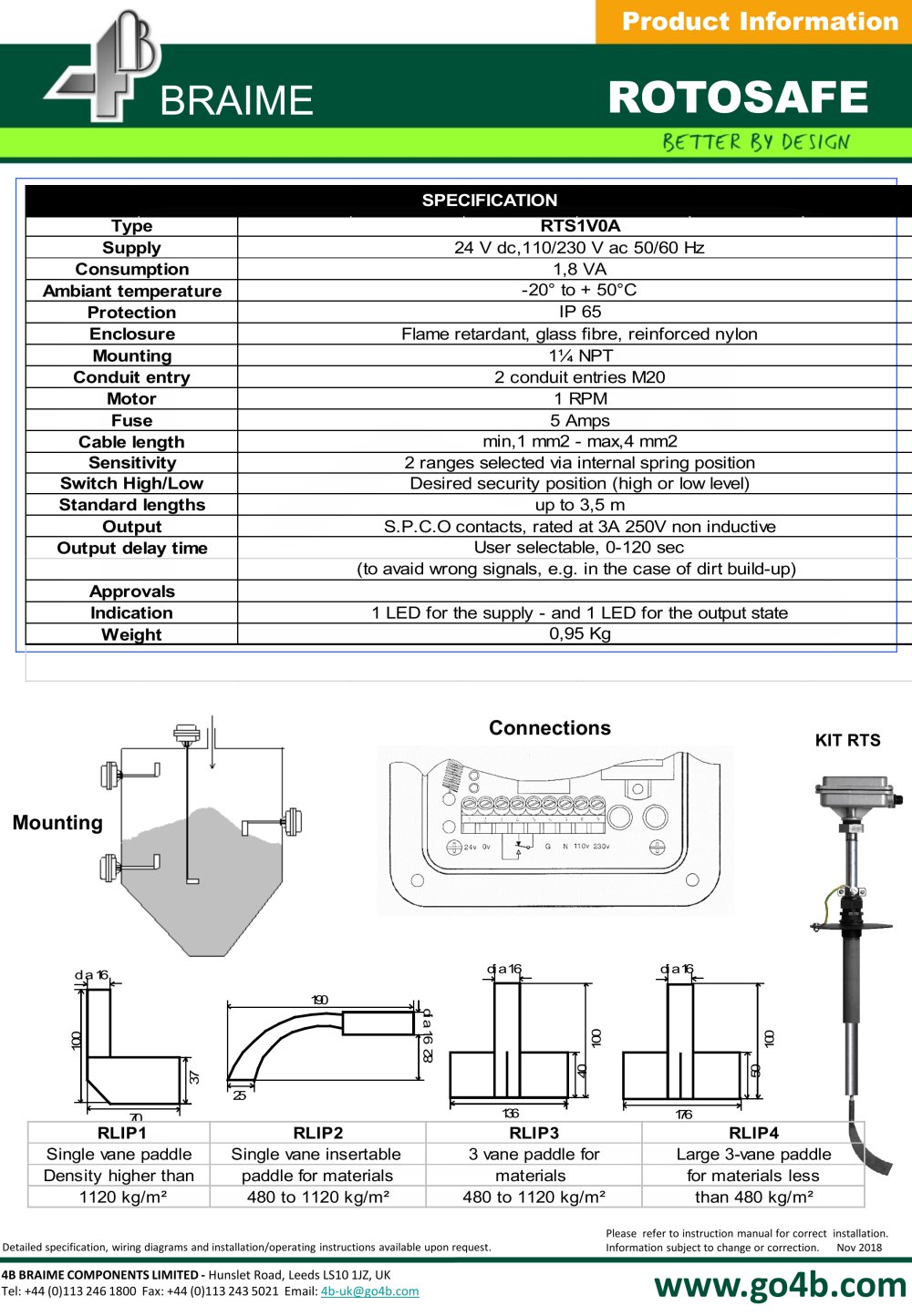4B Braime Elevator Components - 420254