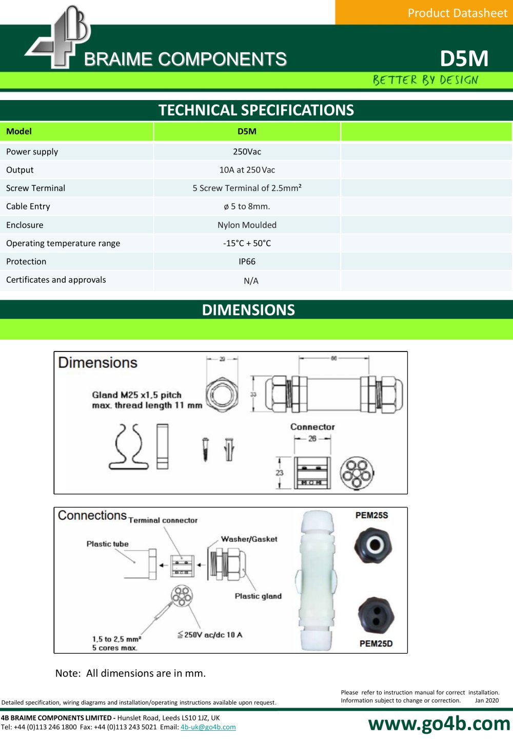 4B Braime Elevator Components - 95352, 14158, 68037