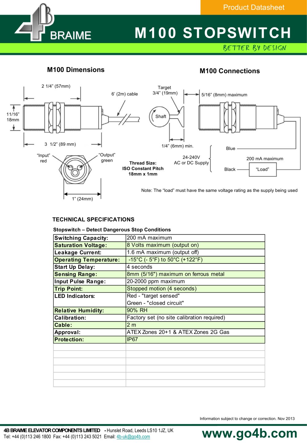 4B Braime Elevator Components - 6073, 14158, 14568