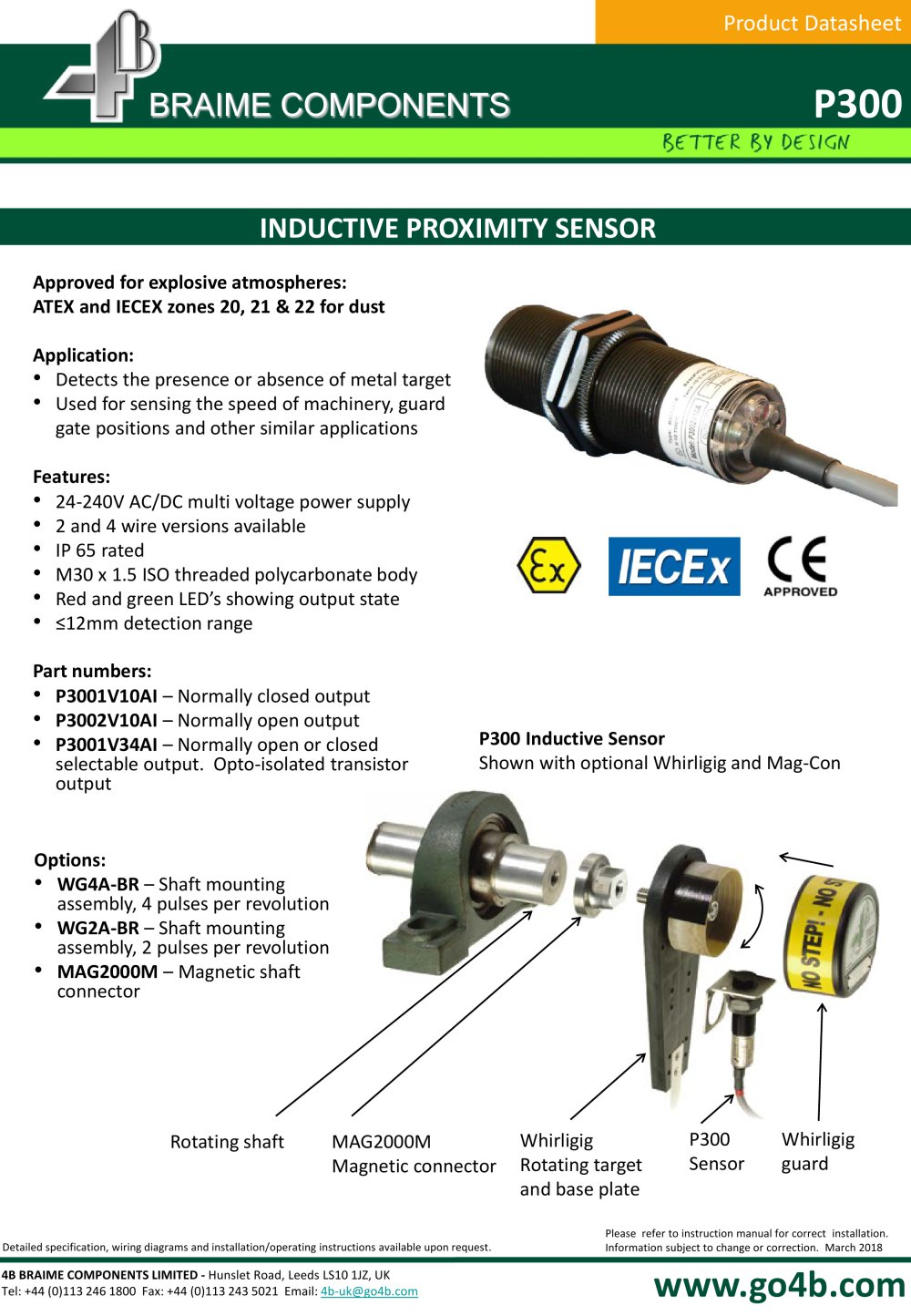 P300 - Inductive Proximity Sensor - 1 / 3 Pages
