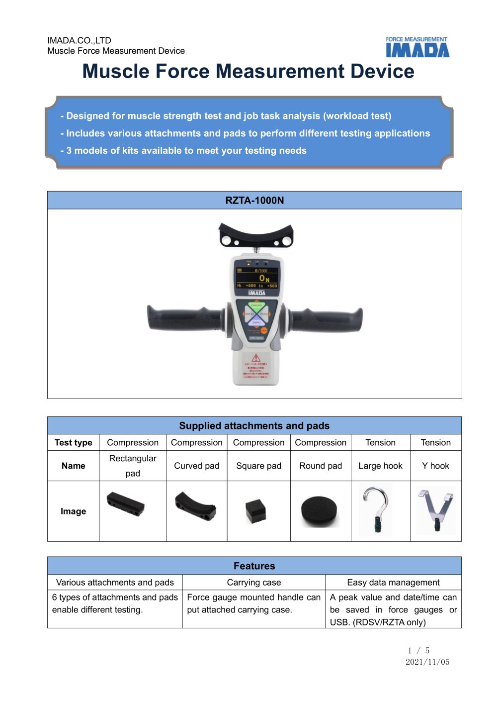 muscle force measurement device imada pdf catalogs technical