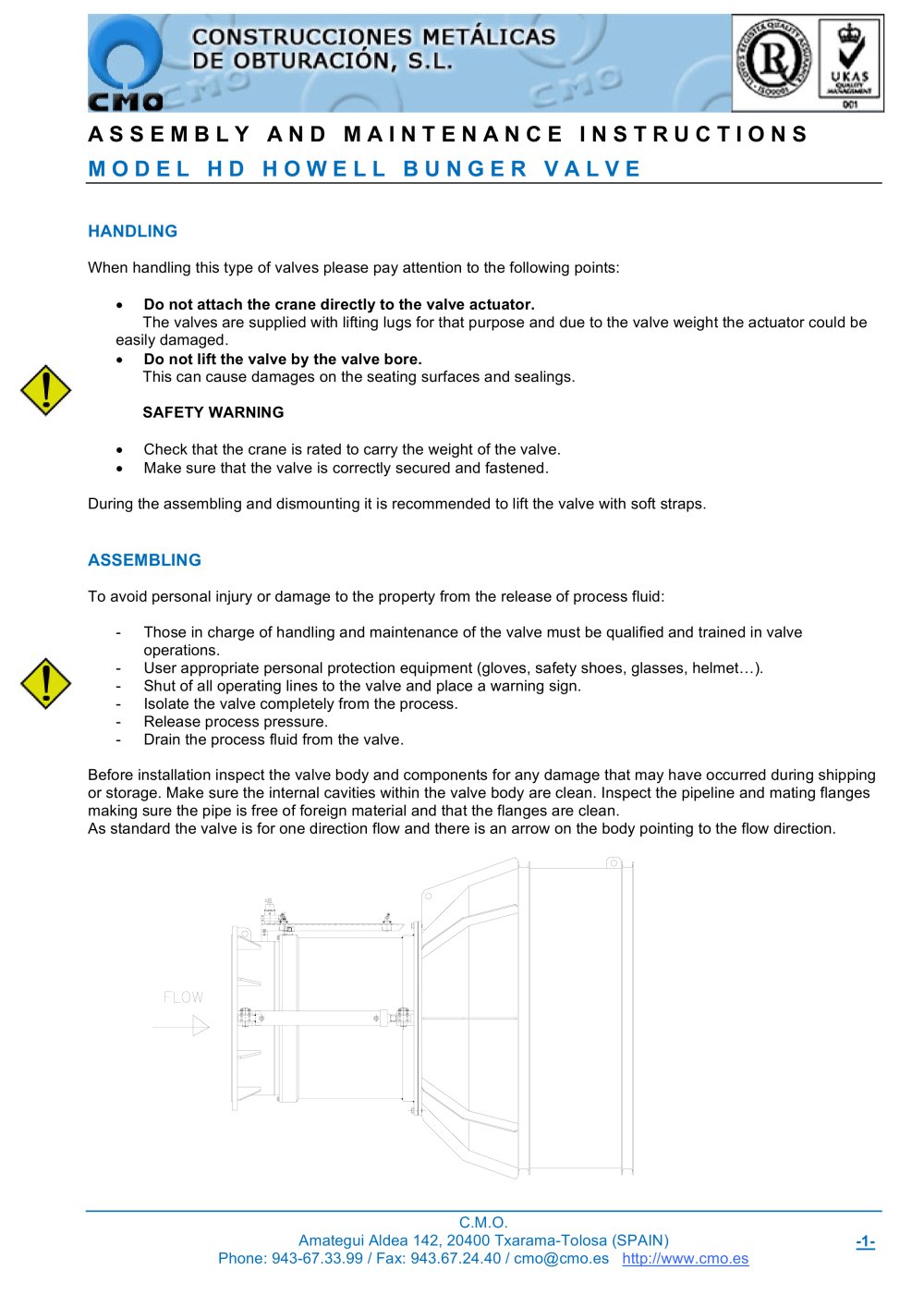 HD Series - Howell Bunger or Fixed Cone Valve - C.M.O.