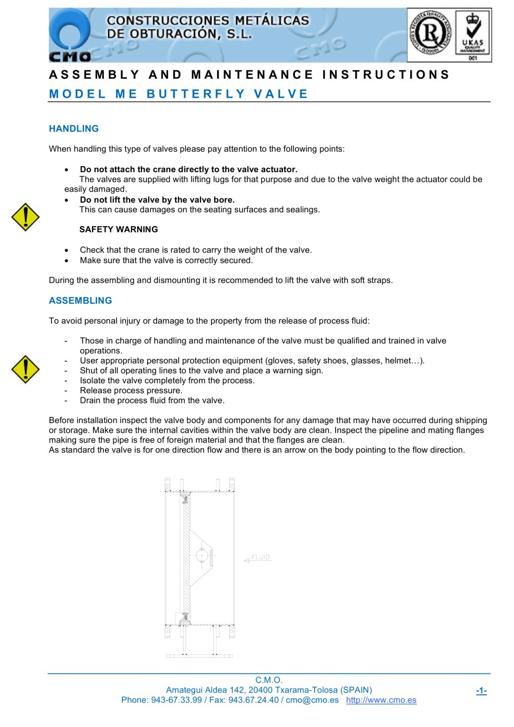 ME Series - Flanged butterfly valve - C.M.O.