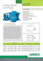 Lifting bottom centrifuge