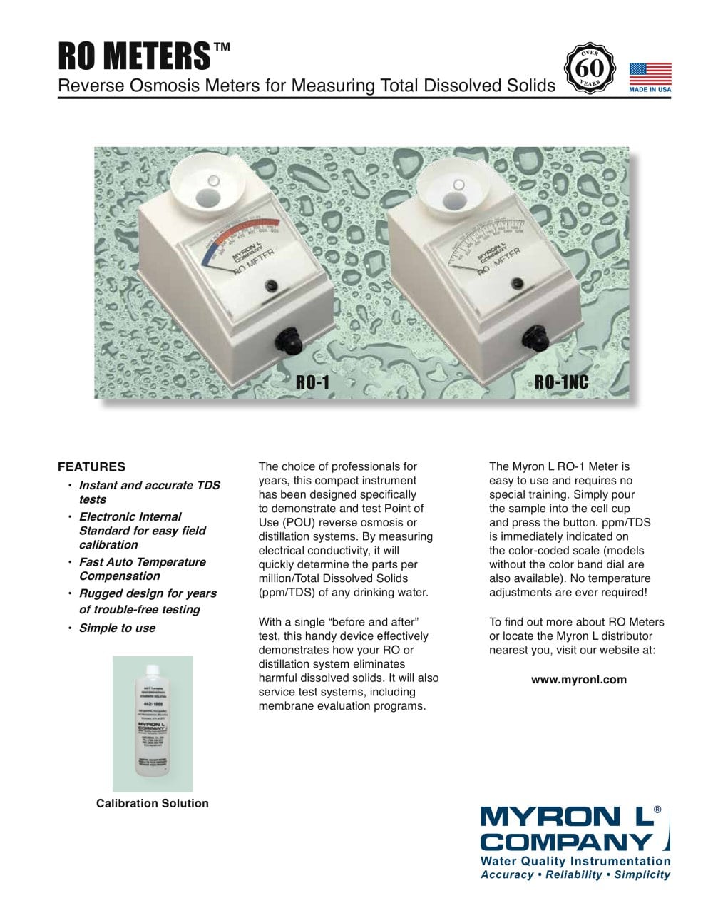 RO METERS� - Myron L Company