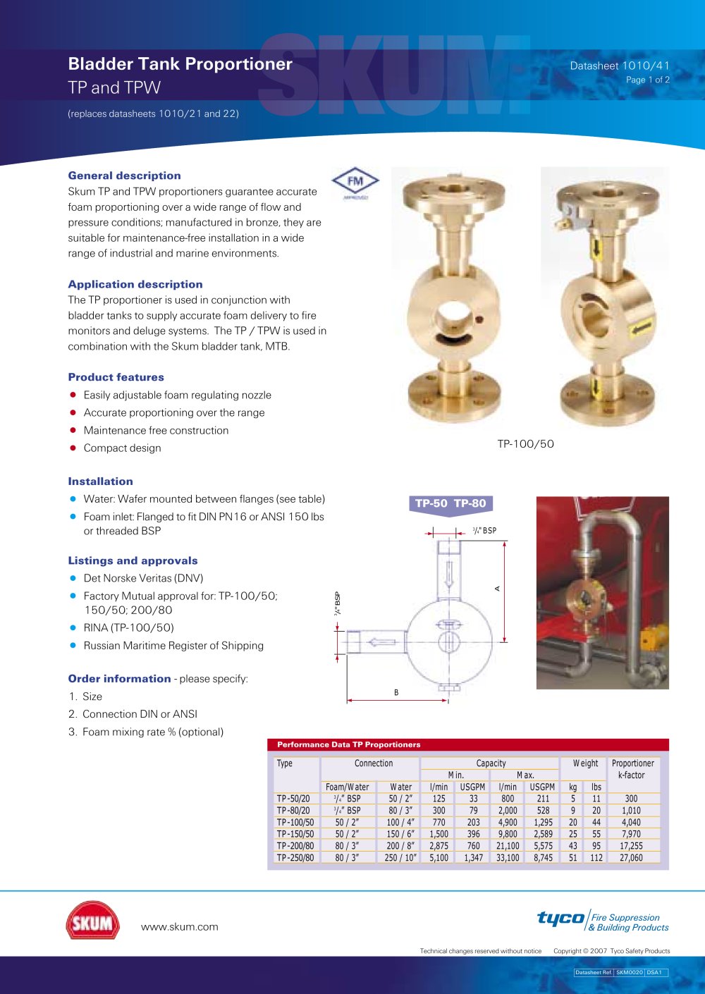 Bladder Tank Proportioner - SKUM
