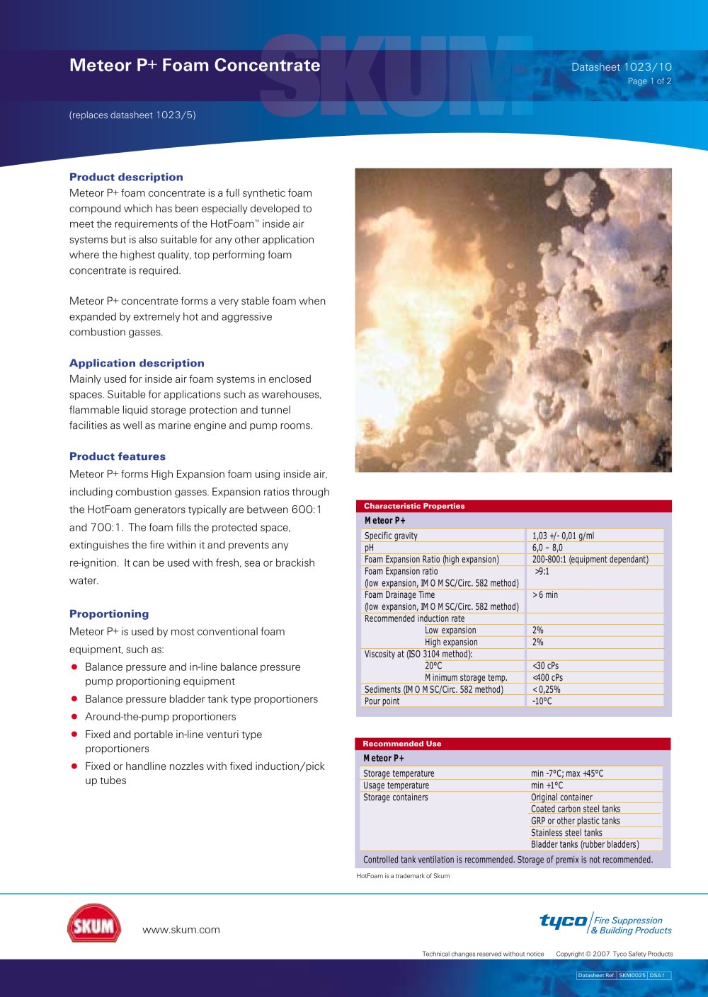 Foam concentrate 'Meteor P+' - SKUM